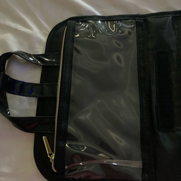 Saks Fifth Avenue Monochrome Striped Cosmetic Bag - Picture 6 of 6